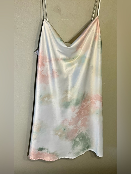 Dresses & Skirts - Windsor Silky Pastel Watercolors Tie-Dye Slip Dress M
